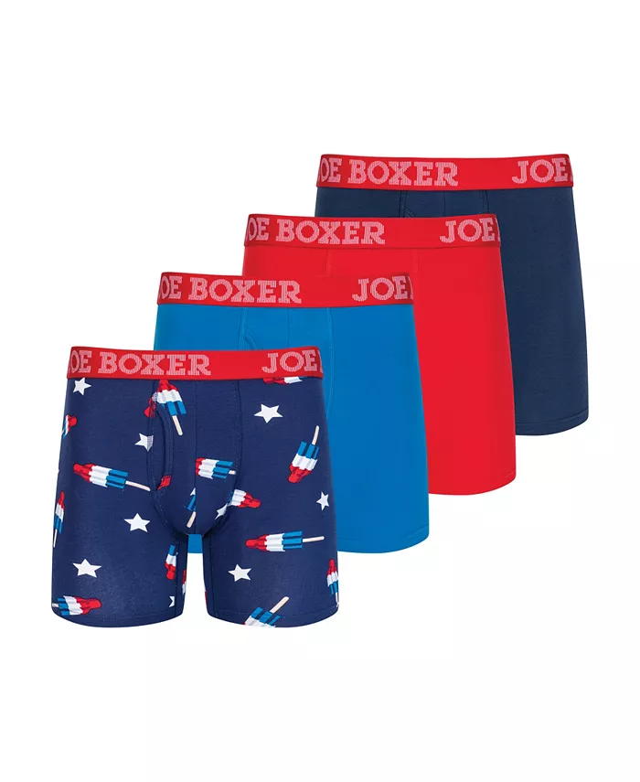 Мужские боксеры стрейч, 4 штуки Joe Boxer
Мужские боксеры стрейч, 4 штуки Joe Boxer