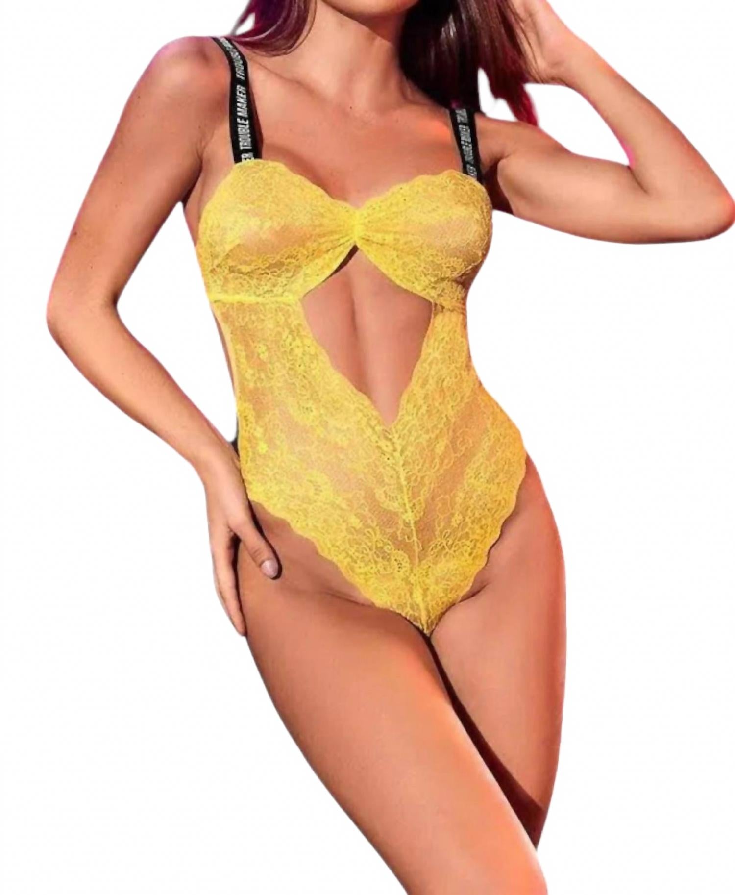 Желтый эластичный боди с инъекциями Mapale 
Желтый эластичный боди с инъекциями Mapale