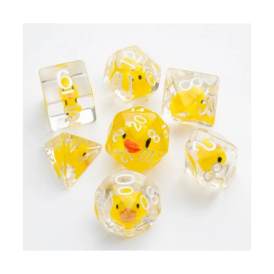 Набор кубиков Poly — резиновая уточка (7), Dice (GameGenic)
Набор кубиков Poly — резиновая уточка (7), Dice (GameGenic)