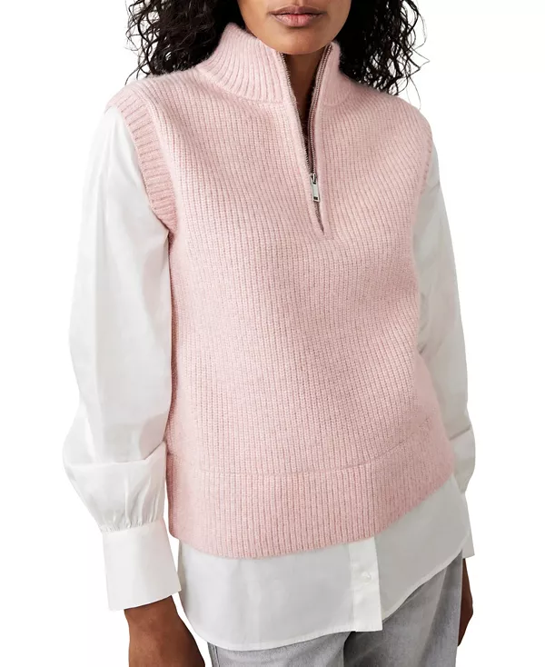 Женский многослойный свитер-майка из смесовой хлопковой ткани Mint Velvet, розовый
Женский многослойный свитер-майка из смесовой хлопковой ткани Mint Velvet, розовый