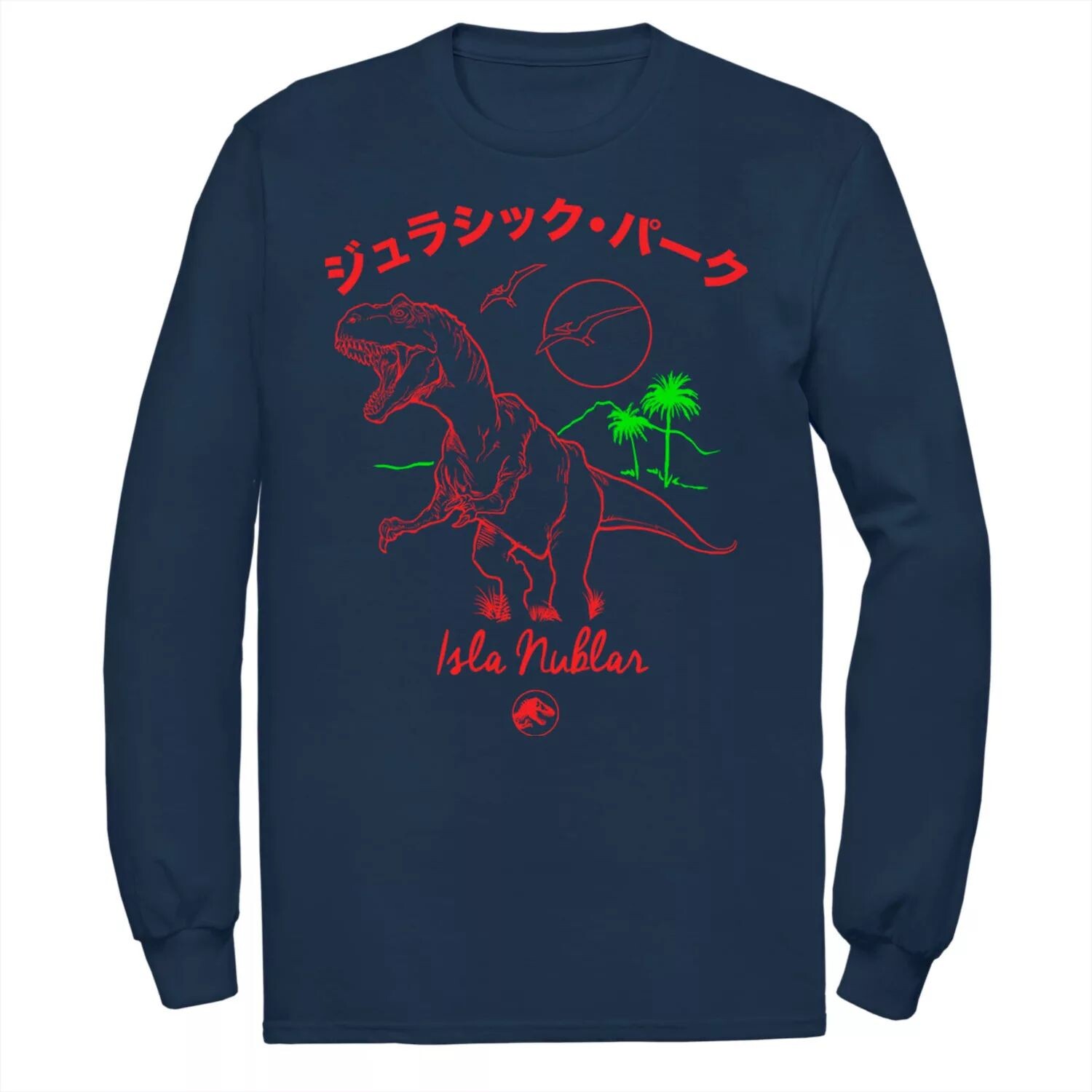Мужская футболка с плакатом «Парк Юрского периода» T-Rex кандзи Licensed Character, синий
Мужская футболка с плакатом «Парк Юрского периода» T-Rex кандзи Licensed Character, синий