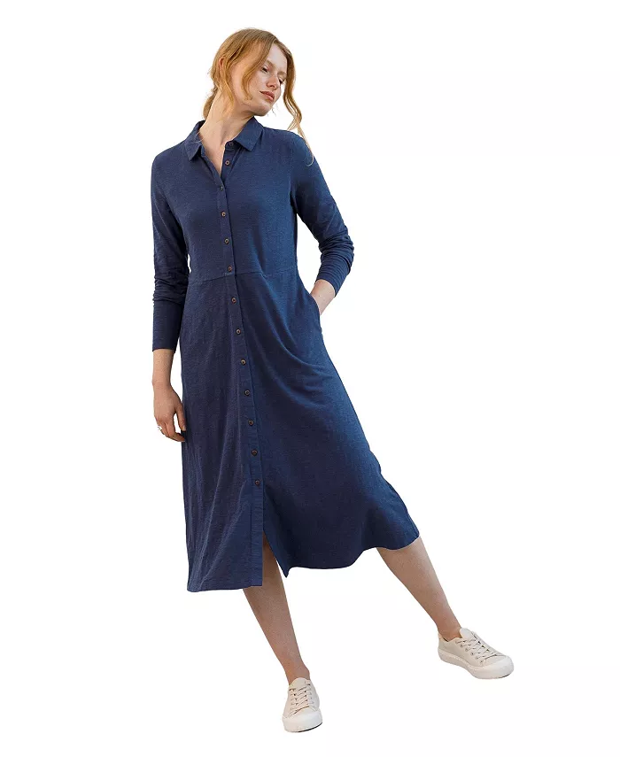 Женское платье-рубашка миди из толстого джерси Celtic & Co., синий
Женское платье-рубашка миди из толстого джерси Celtic & Co., синий