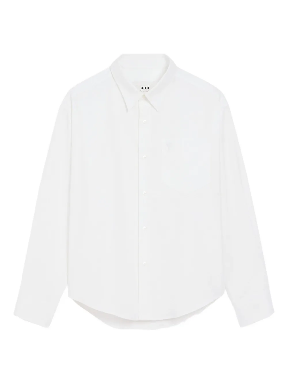 Рубашка с монограммой Ami de Coeur AMI Paris, белый 
Рубашка с монограммой Ami de Coeur AMI Paris, белый