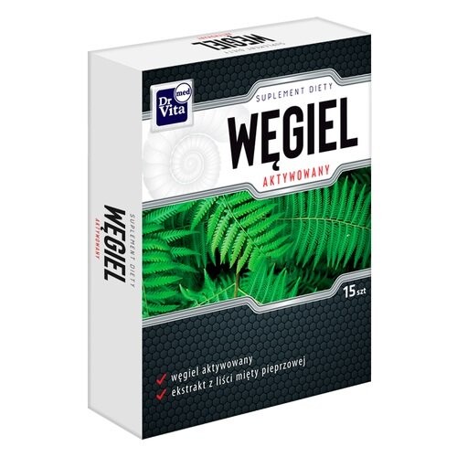 Dr Vita, Добавка с активированным углем, 15 таб.
Dr Vita, Добавка с активированным углем, 15 таб.