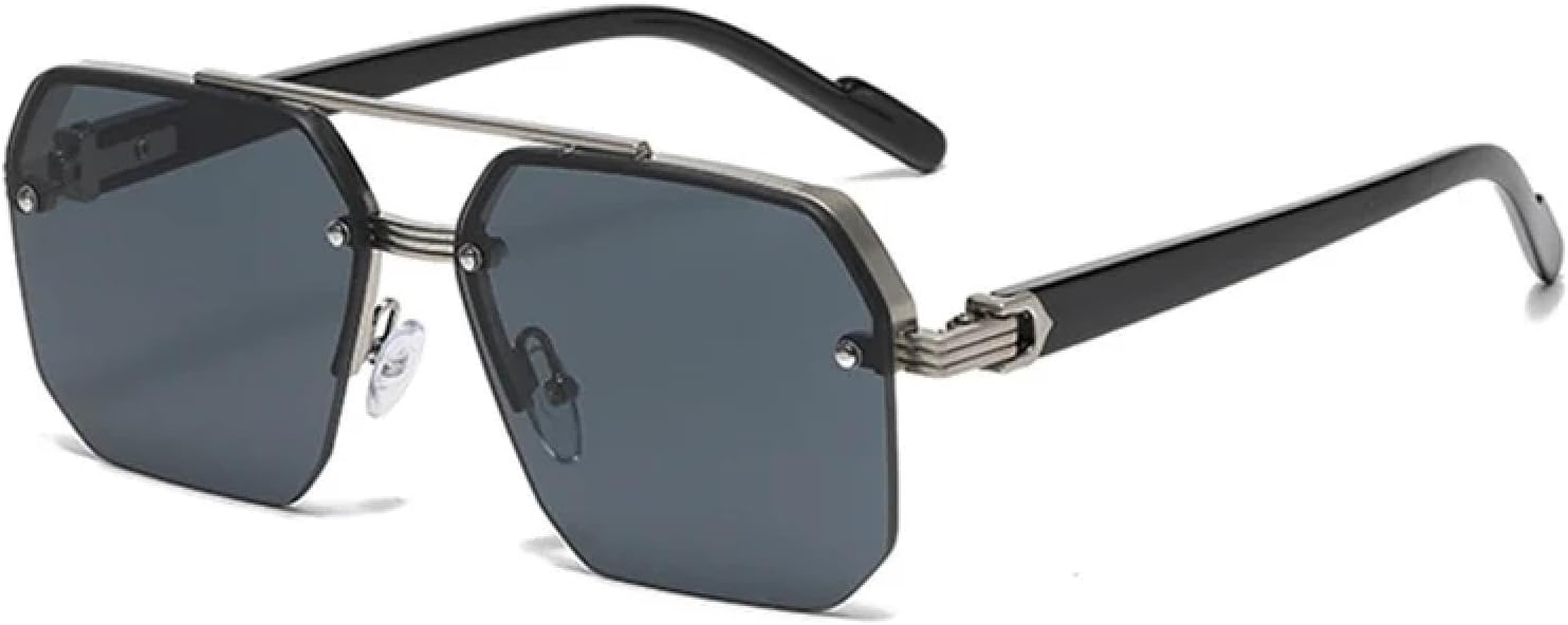 Солнцезащитные очки с защитой от УФ-излучения UV400 | Без оправы, металлический панк, градиентный дизайн | для женщин и мужчин, для занятий спортом на открытом воздухе и вождения DSVIGF, Silver-black
Солнцезащитные очки с защитой от УФ-излучения UV400 | Без оправы, металлический панк, градиентный дизайн | для женщин и мужчин, для занятий спортом на открытом воздухе и вождения DSVIGF, Silver-black