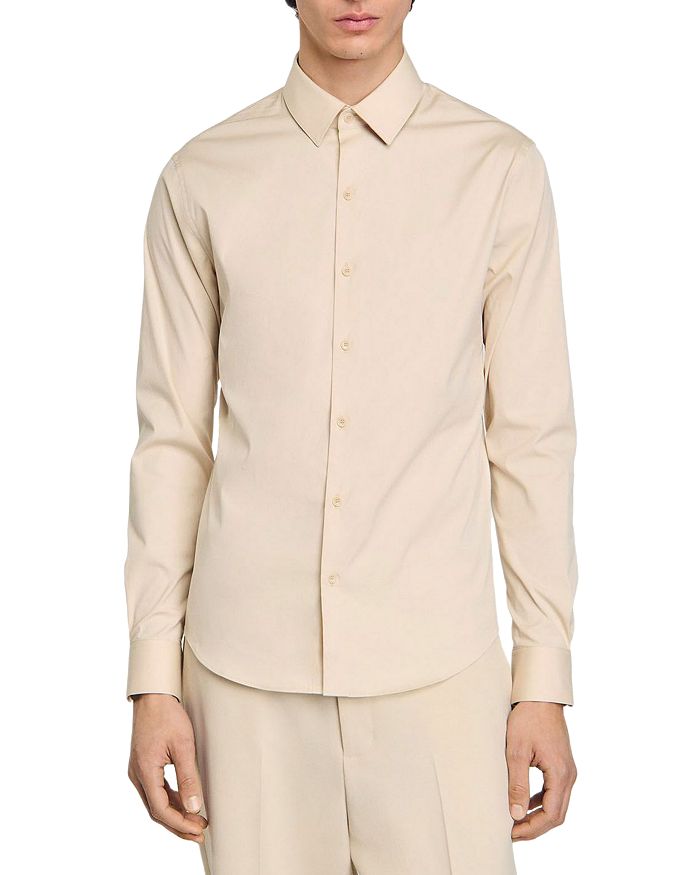 Простая рубашка Sandro, коричневый/бежевый
Простая рубашка Sandro, коричневый/бежевый