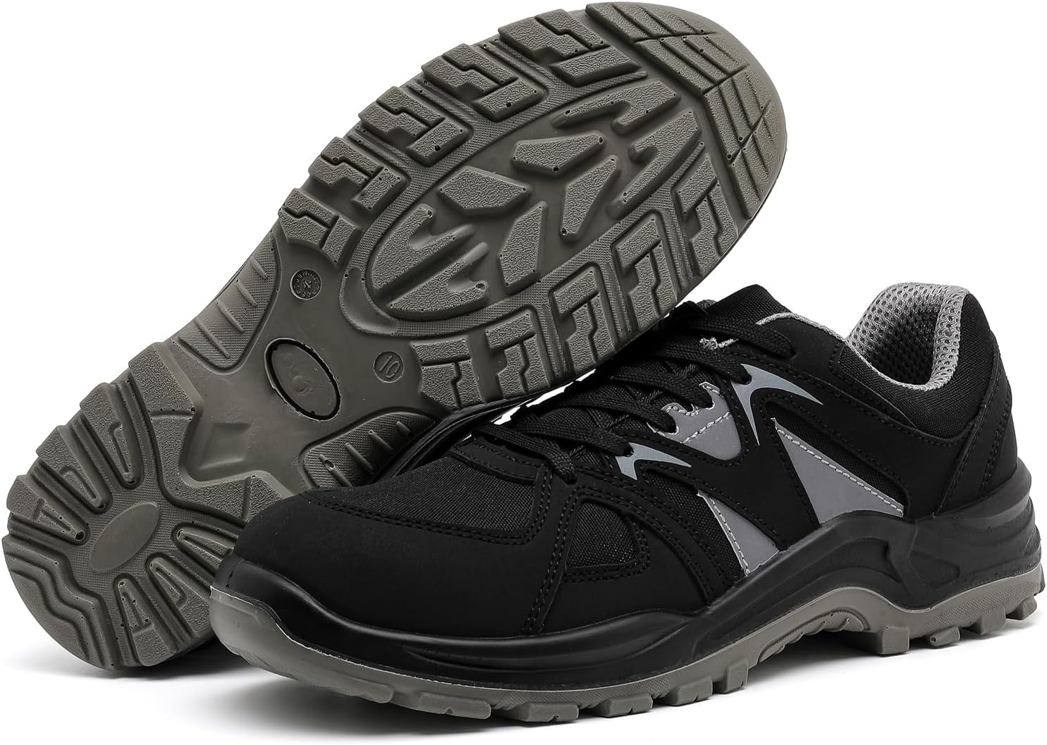 Рабочие ботинки DRKA со стальным носком для мужчин, защитные рабочие ботинки, легкий сетчатый верх, нескользящая подошва, черный
Рабочие ботинки DRKA со стальным носком для мужчин, защитные рабочие ботинки, легкий сетчатый верх, нескользящая подошва, черный