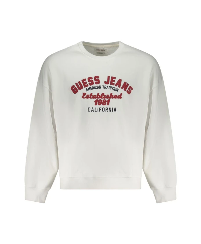 Белый хлопковый мужской свитер с вышивкой Guess, белый
Белый хлопковый мужской свитер с вышивкой Guess, белый