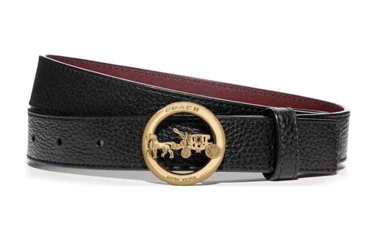 Женский кожаный ремень Coach с круглой пряжкой, черный
Женский кожаный ремень Coach с круглой пряжкой, черный