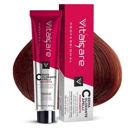 Профессиональная стойкая краска для волос с протеинами шелка 100 мл — Медный блондин 7/4, Vitalcare
Профессиональная стойкая краска для волос с протеинами шелка 100 мл — Медный блондин 7/4, Vitalcare