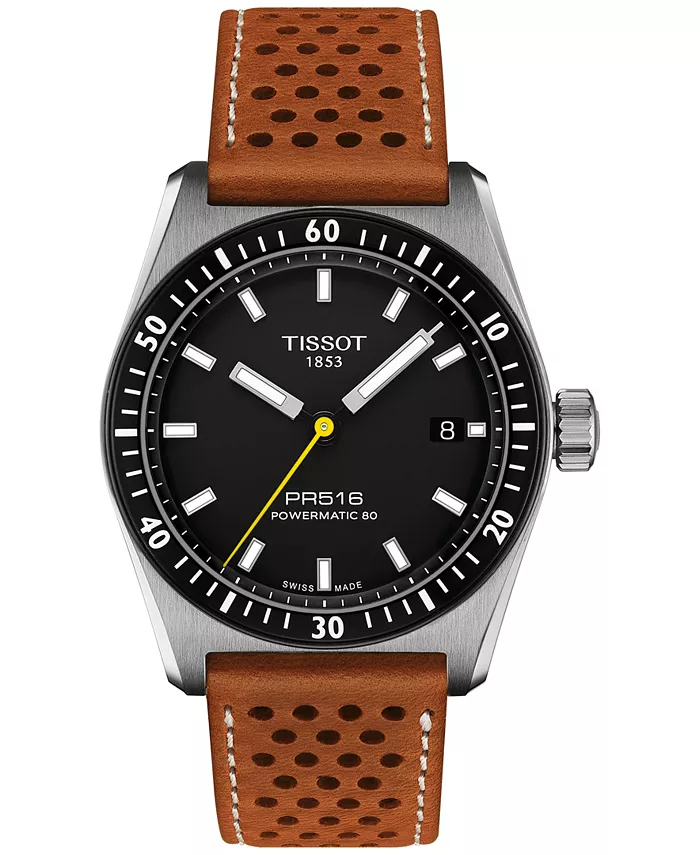 Мужские швейцарские автоматические часы PR516 Powermatic 80 с коричневым перфорированным кожаным ремешком, 38 мм Tissot
Мужские швейцарские автоматические часы PR516 Powermatic 80 с коричневым перфорированным кожаным ремешком, 38 мм Tissot