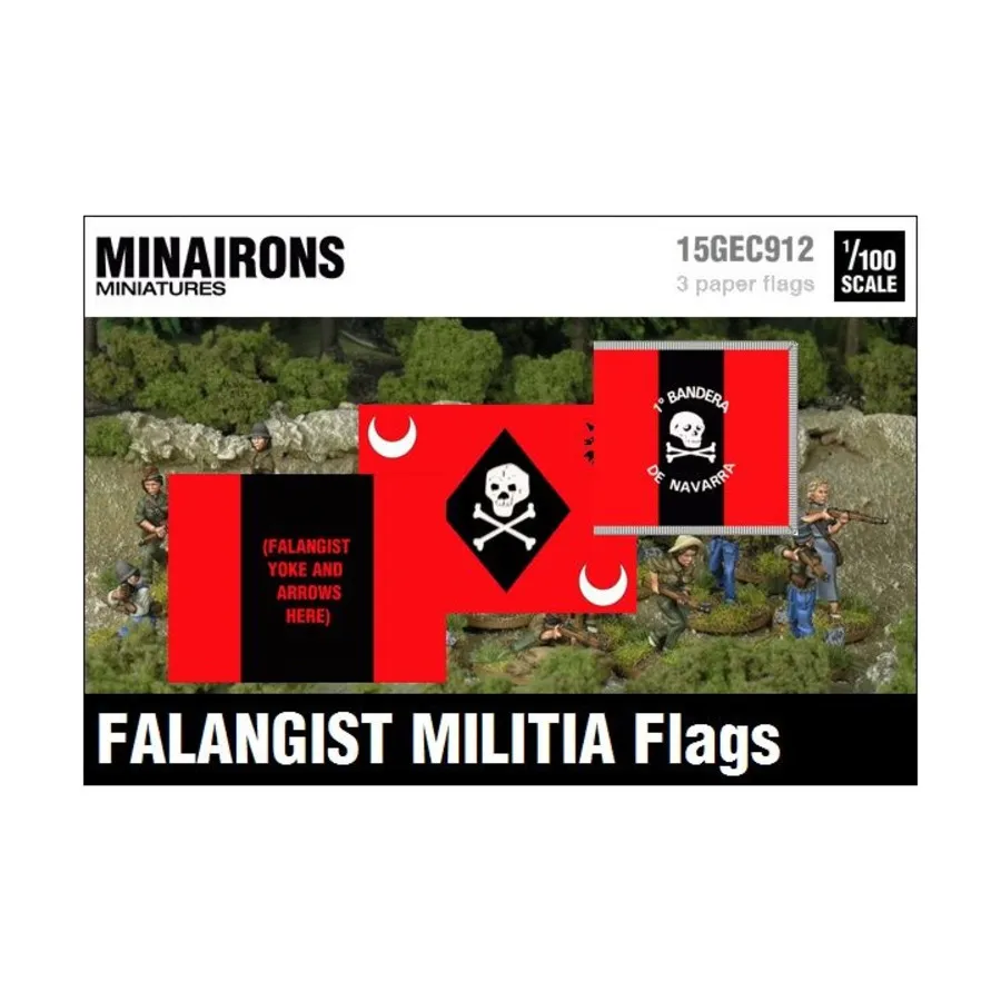 Флаги фалангистской милиции, Spanish Civil War - Decals & Flags (1:100)
Флаги фалангистской милиции, Spanish Civil War - Decals & Flags (1:100)