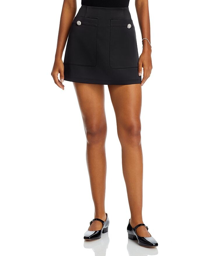 FRENCH CONNECTION Атласная юбка Carey с украшением, черный
FRENCH CONNECTION Атласная юбка Carey с украшением, черный