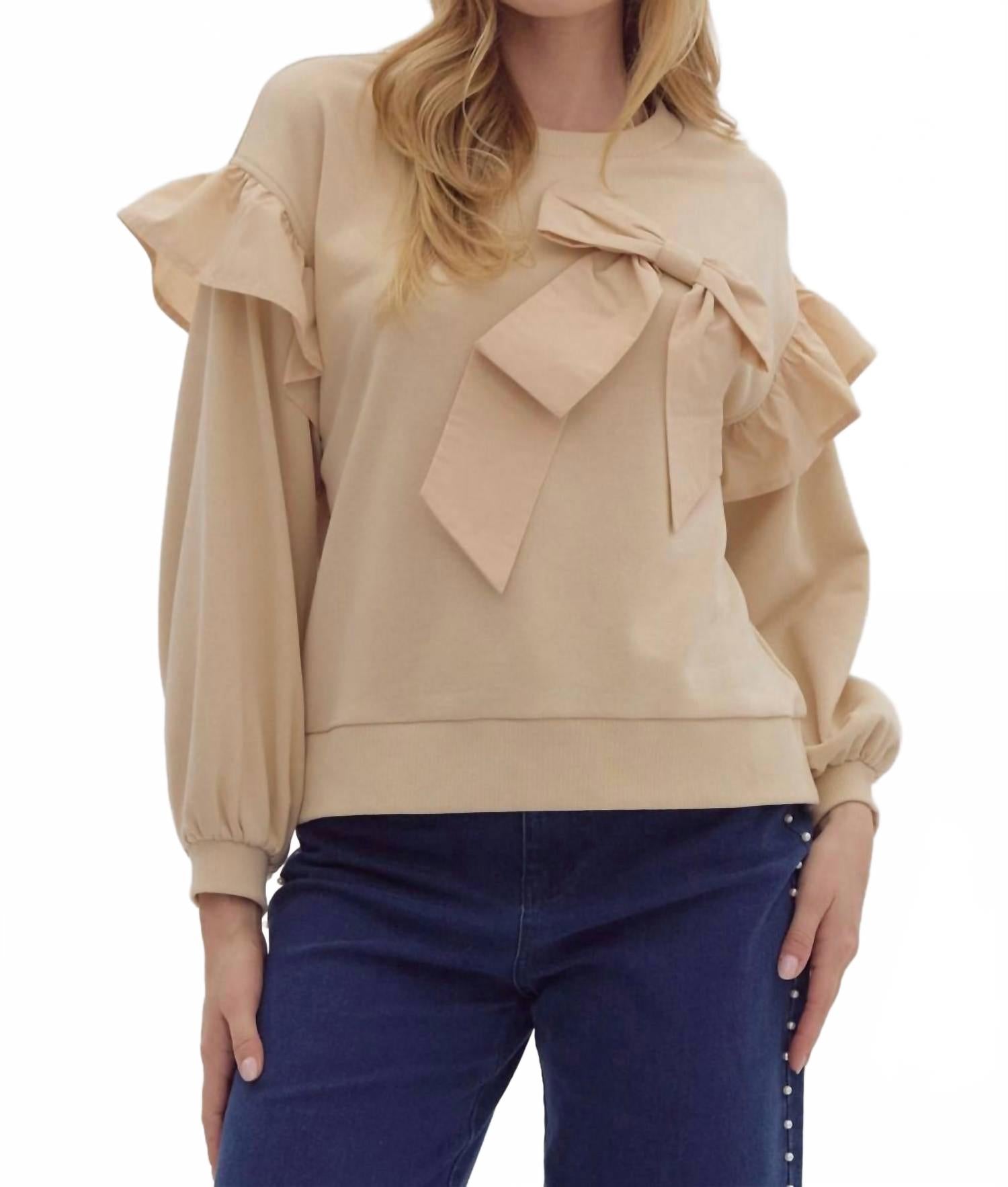 Скайлар Боу рубашка в бежевом Entro
Скайлар Боу рубашка в бежевом Entro