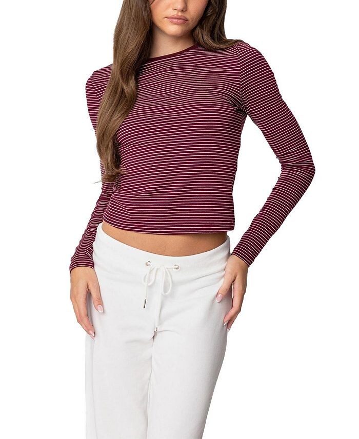 Полосатая футболка с длинными рукавами Edikted Brianna, красный
Полосатая футболка с длинными рукавами Edikted Brianna, красный