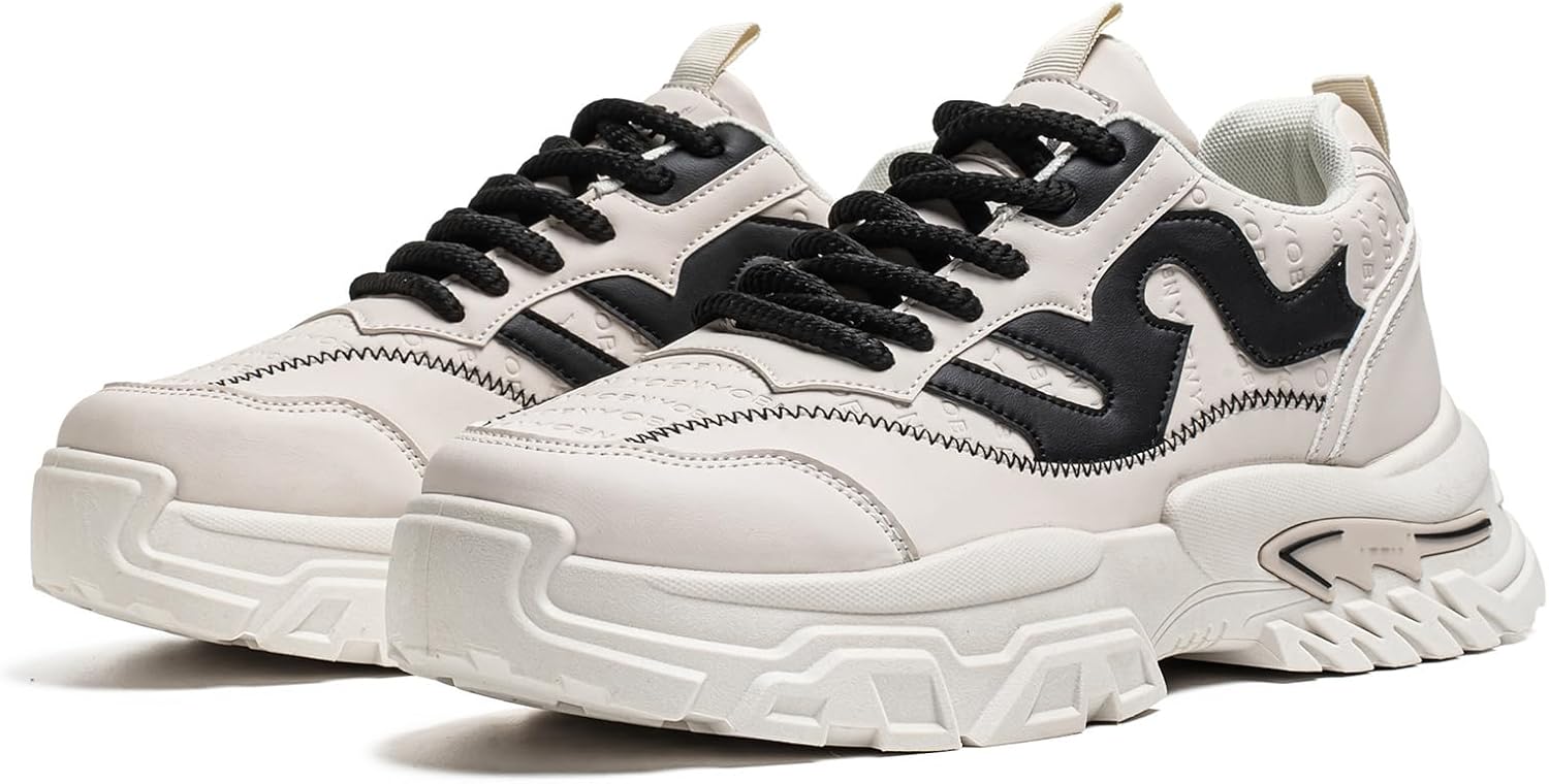 Мужские кроссовки для бега, тенниса, работы и ходьбы, массивные модные кеды, повседневная обувь для мужчин Spwagym, белый/черный
Мужские кроссовки для бега, тенниса, работы и ходьбы, массивные модные кеды, повседневная обувь для мужчин Spwagym, белый/черный