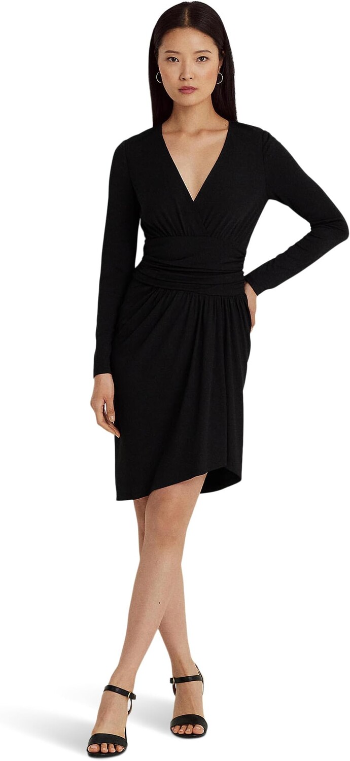Платье Lauren Ralph Lauren Ruched Stretch Jersey Surplice Dress, черный
Платье Lauren Ralph Lauren Ruched Stretch Jersey Surplice Dress, черный