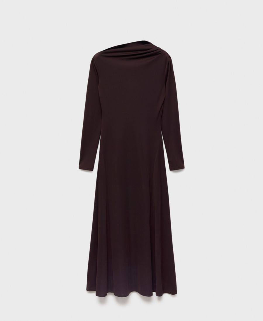 Женское платье А-силуэта с асимметричным вырезом MANGO, Brown
Женское платье А-силуэта с асимметричным вырезом MANGO, Brown