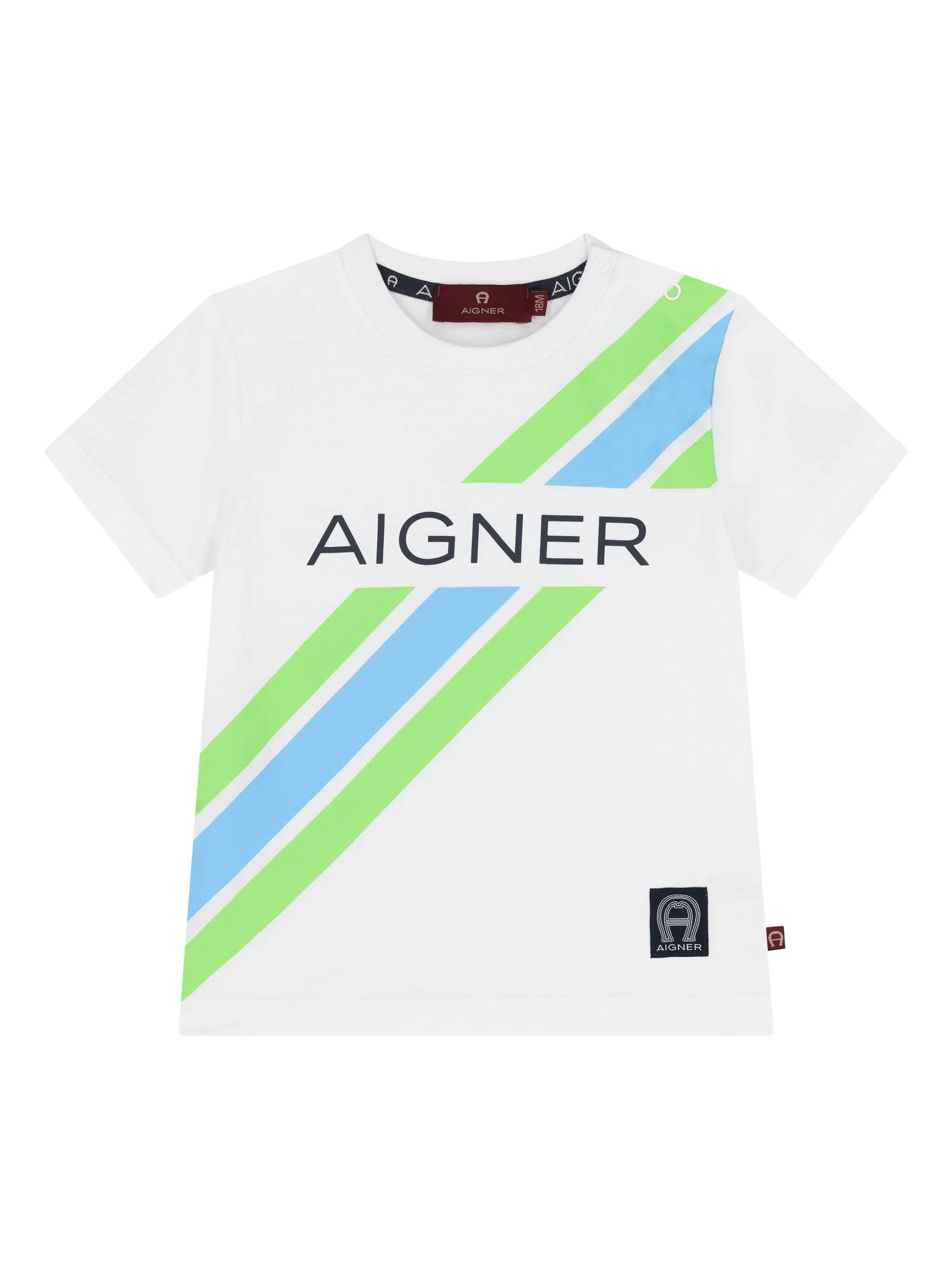 Футболка с отделкой в полоску Aigner Kids, белый
Футболка с отделкой в полоску Aigner Kids, белый