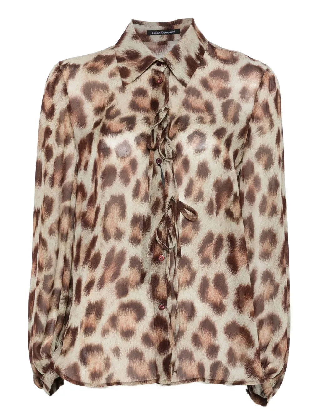 Блузка с завязками и леопардовым принтом Luisa Cerano, коричневый
Блузка с завязками и леопардовым принтом Luisa Cerano, коричневый