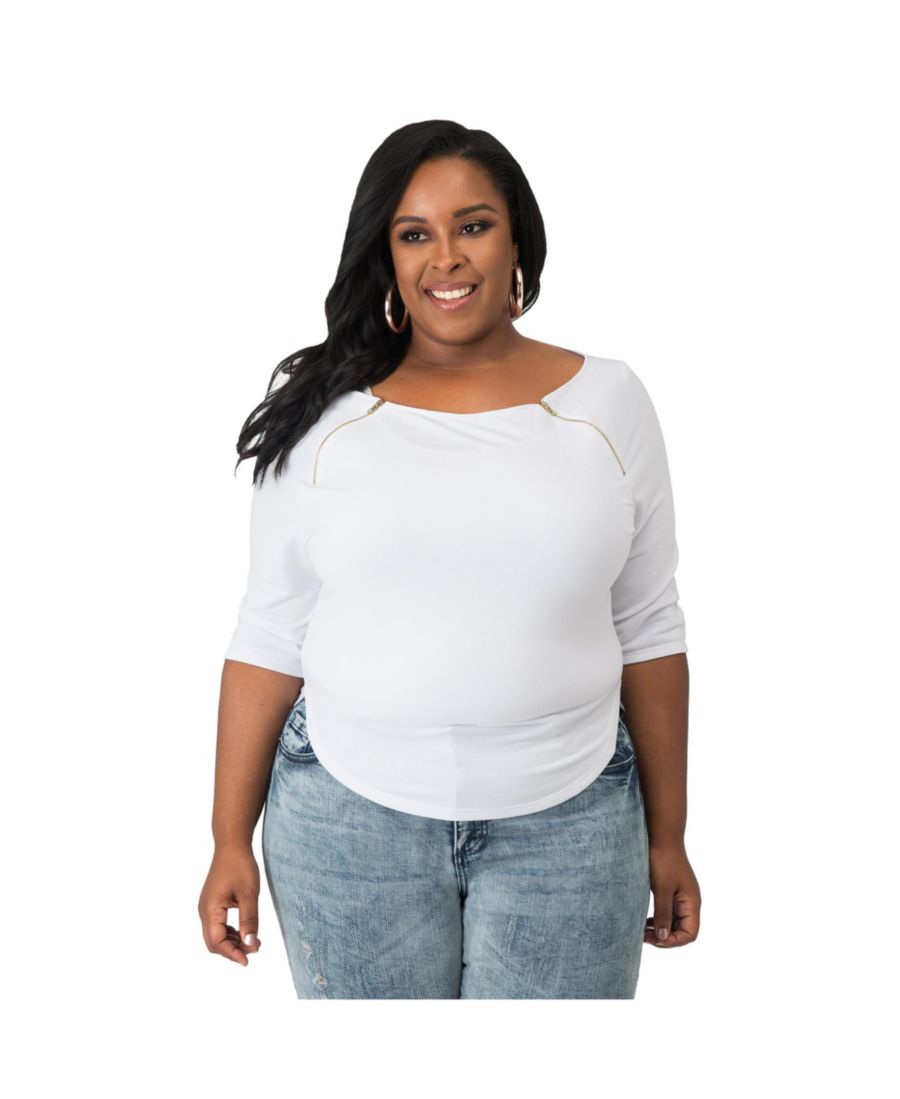 Футболка с коротким рукавом и застежкой-молнией на плечах, больших размеров Poetic Justice, White, Белый, Футболка с коротким рукавом и застежкой-молнией на плечах, больших размеров Poetic Justice, White
Футболка с коротким рукавом и застежкой-молнией на плечах, больших размеров Poetic Justice, White, Белый, Футболка с коротким рукавом и застежкой-молнией на плечах, больших размеров Poetic Justice, White