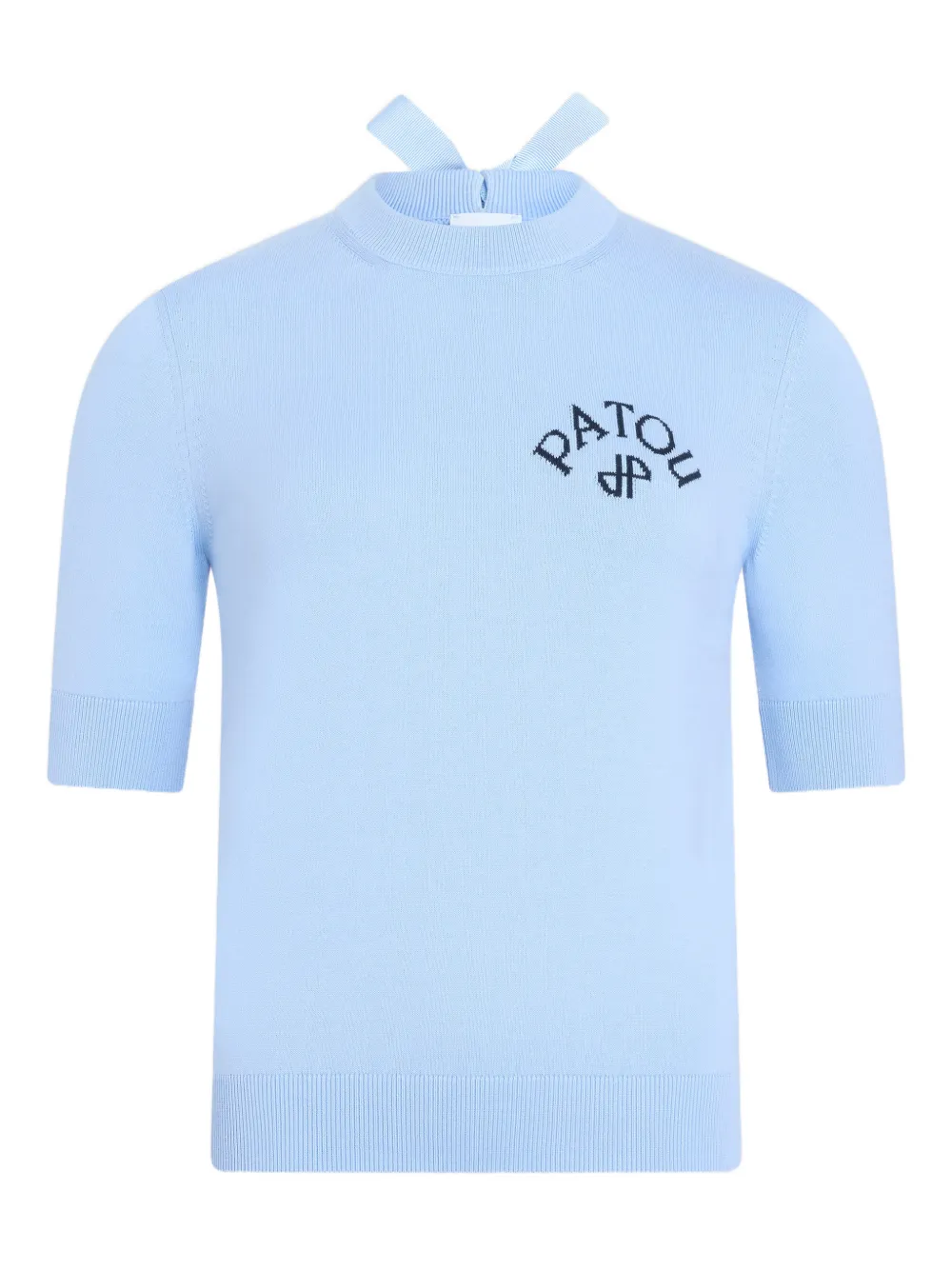 Свитер с короткими рукавами и бантом Patou, синий
Свитер с короткими рукавами и бантом Patou, синий