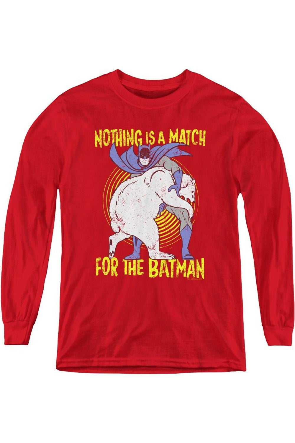 Футболка с длинным рукавом для детей "Бэтмен в борьбе с медведем" Gildan, красный
Футболка с длинным рукавом для детей "Бэтмен в борьбе с медведем" Gildan, красный