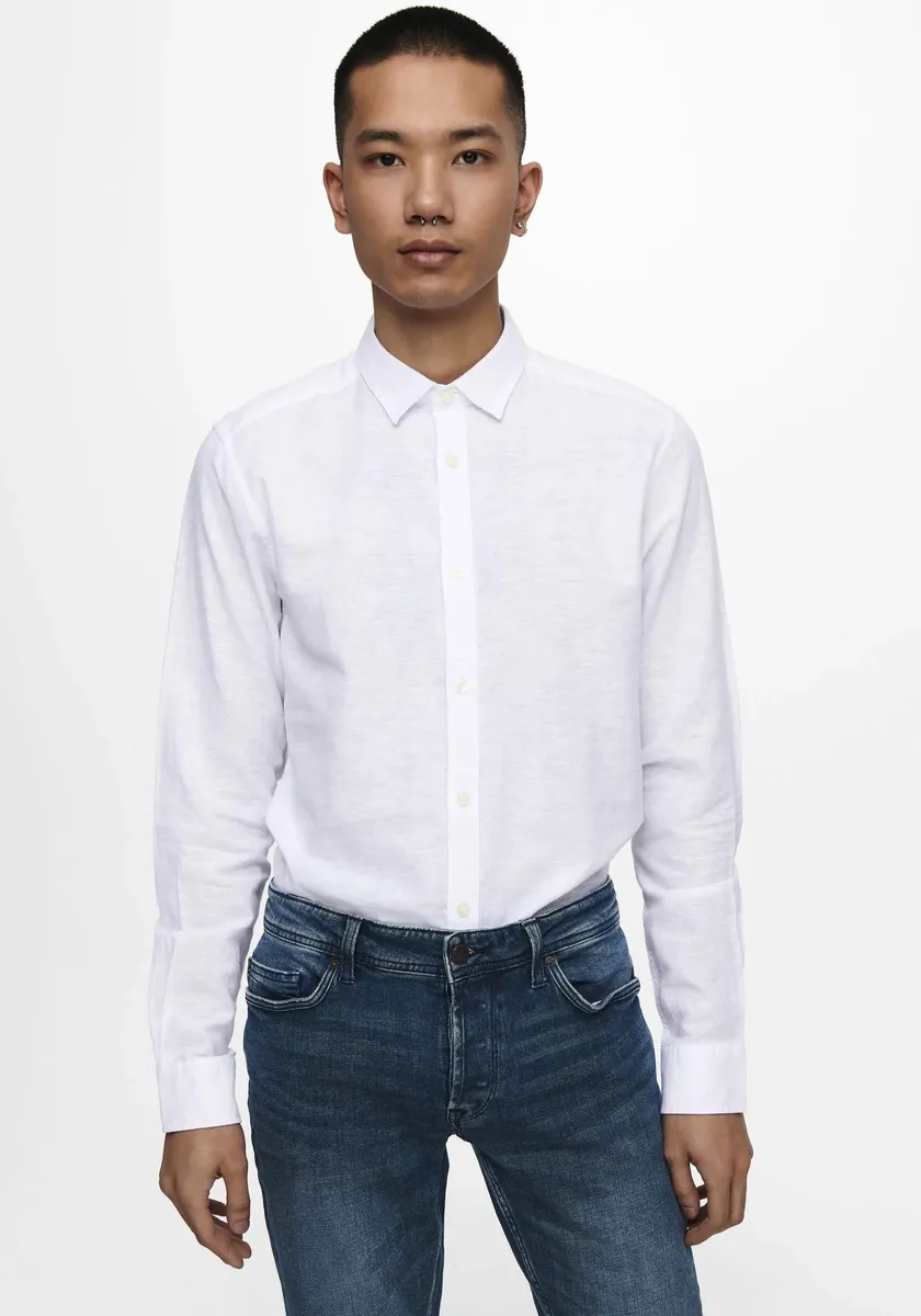 Рубашка с длинными рукавами ONLY & SONS "ONSCAIDEN LS SOLID LINEN SHIRT NOOS", белый
Рубашка с длинными рукавами ONLY & SONS "ONSCAIDEN LS SOLID LINEN SHIRT NOOS", белый