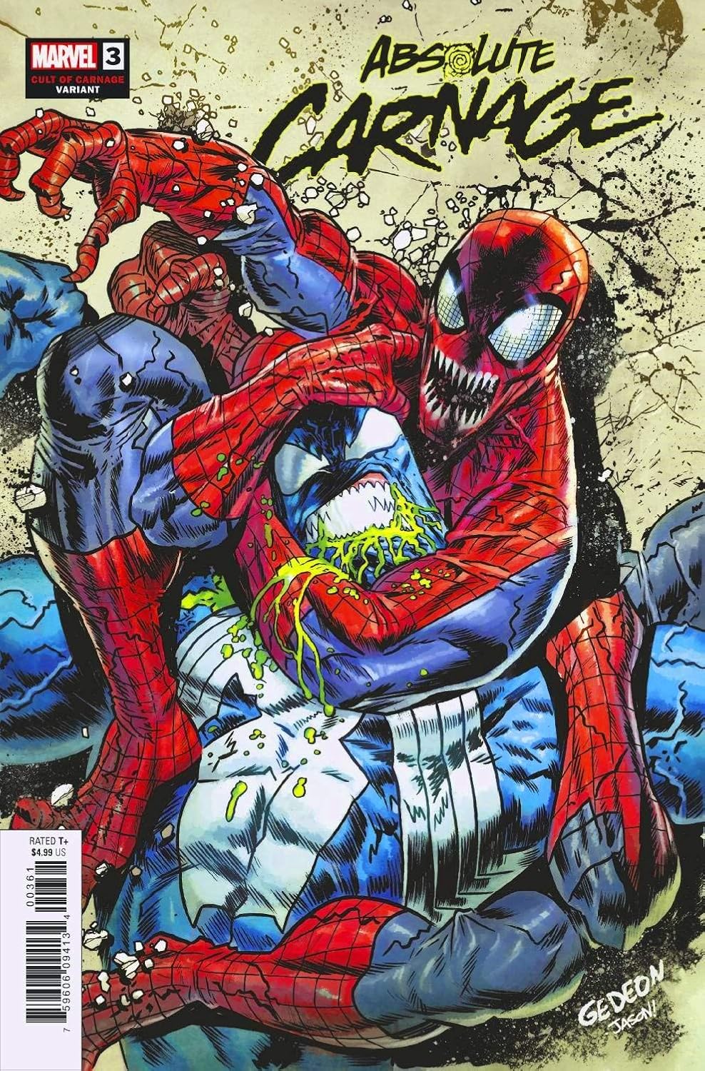 Absolute Carnage #3 (of 5) Juan Gedeon Cult of Carnage 1-in-25 Variant (Marvel)
Absolute Carnage #3 (of 5) Juan Gedeon Cult of Carnage 1-in-25 Variant (Marvel)