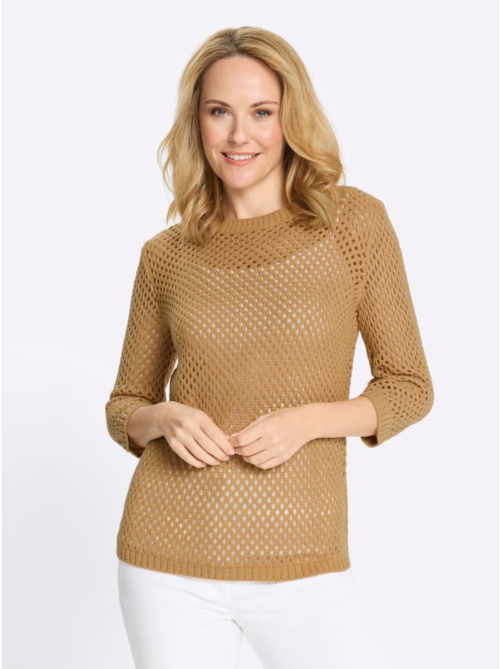 Ажурный свитер цвета верблюжьей шерсти Sieh an!
Ажурный свитер цвета верблюжьей шерсти Sieh an!