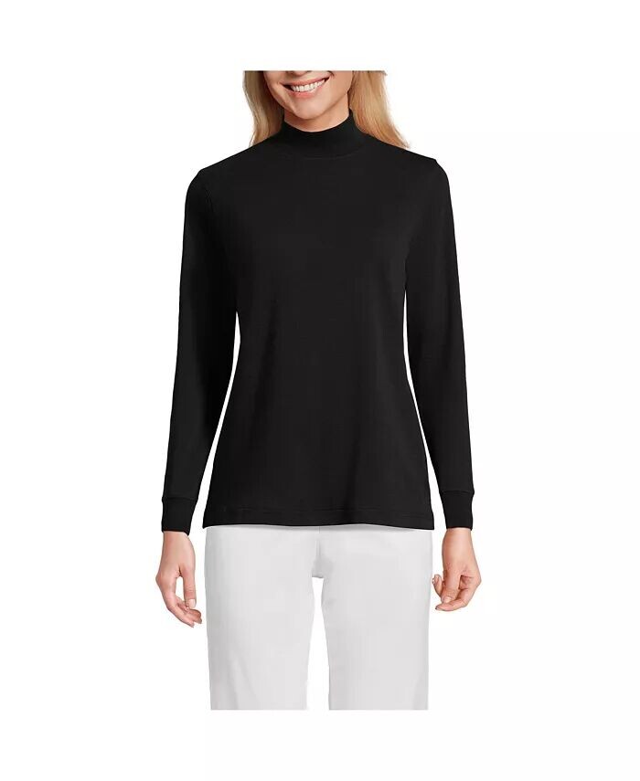 Женская свободная хлопковая водолазка с длинным рукавом Lands' End, черный
Женская свободная хлопковая водолазка с длинным рукавом Lands' End, черный