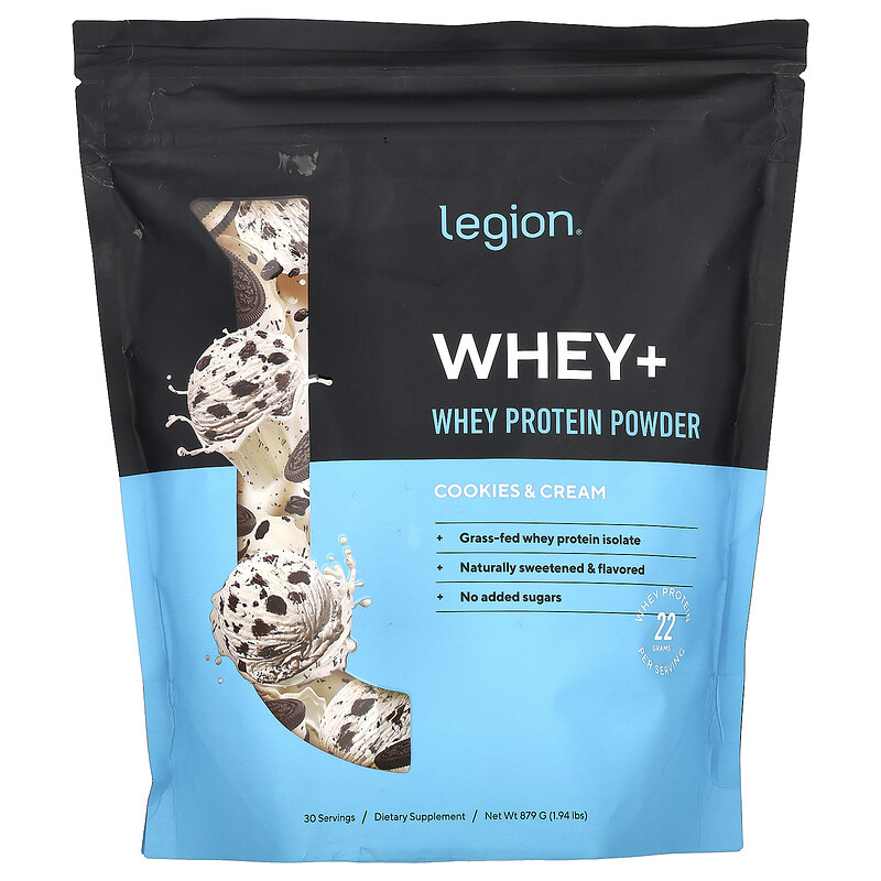 Legion Athletics, Whey +, порошок из сывороточного протеина, печенье и сливки, 879 г (1,94 фунта)
Legion Athletics, Whey +, порошок из сывороточного протеина, печенье и сливки, 879 г (1,94 фунта)