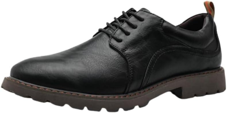 Мужские кожаные туфли большого размера - повседневные деловые оксфорды с прочностью рабочей обуви для улицы Hoalox, черный
Мужские кожаные туфли большого размера - повседневные деловые оксфорды с прочностью рабочей обуви для улицы Hoalox, черный