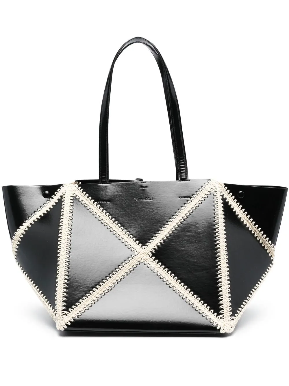 Сумка-тоут с плетеной отделкой Nanushka, черный
Сумка-тоут с плетеной отделкой Nanushka, черный