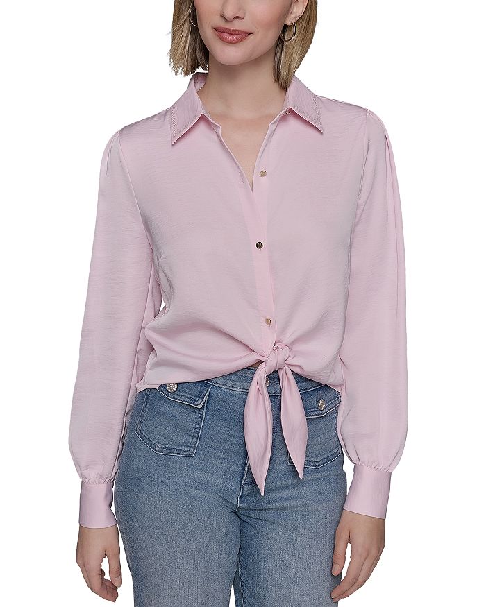 Блузка с завязками KARL LAGERFELD PARIS, розовый
Блузка с завязками KARL LAGERFELD PARIS, розовый