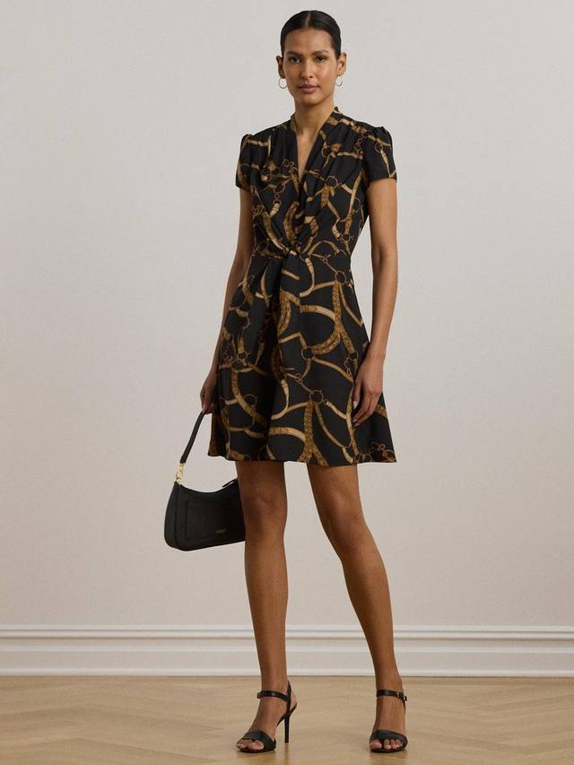 Платье-мини с короткими рукавами Lauren Makeda Ralph Lauren, Black/Tan
Платье-мини с короткими рукавами Lauren Makeda Ralph Lauren, Black/Tan