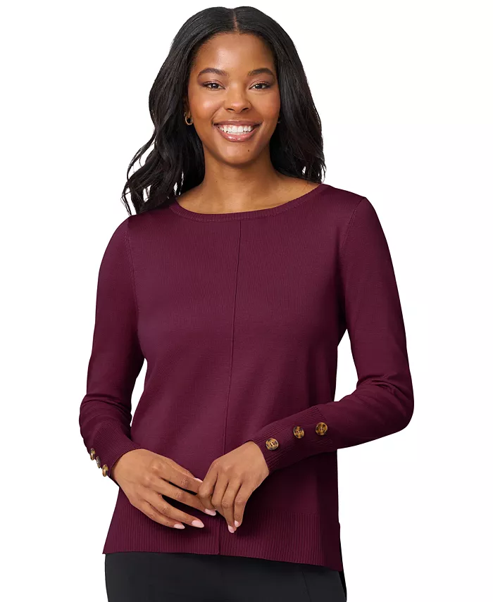 Женская легкая туника-свитер с пуговицами на манжетах Melissa Paige, красный
Женская легкая туника-свитер с пуговицами на манжетах Melissa Paige, красный