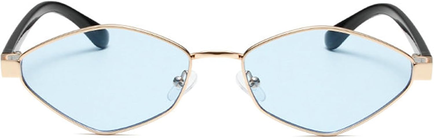 Willochra Модные солнцезащитные очки «кошачий глаз» неправильной формы с многоугольными линзами, женские и мужские, винтажные, в маленькой металлической оправе, модные женские очки, Blue
Willochra Модные солнцезащитные очки «кошачий глаз» неправильной формы с многоугольными линзами, женские и мужские, винтажные, в маленькой металлической оправе, модные женские очки, Blue