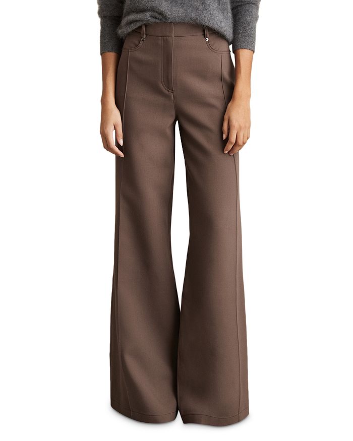 Хитерские широкие палаццо-брюки REISS, коричневый/бежевый
Хитерские широкие палаццо-брюки REISS, коричневый/бежевый