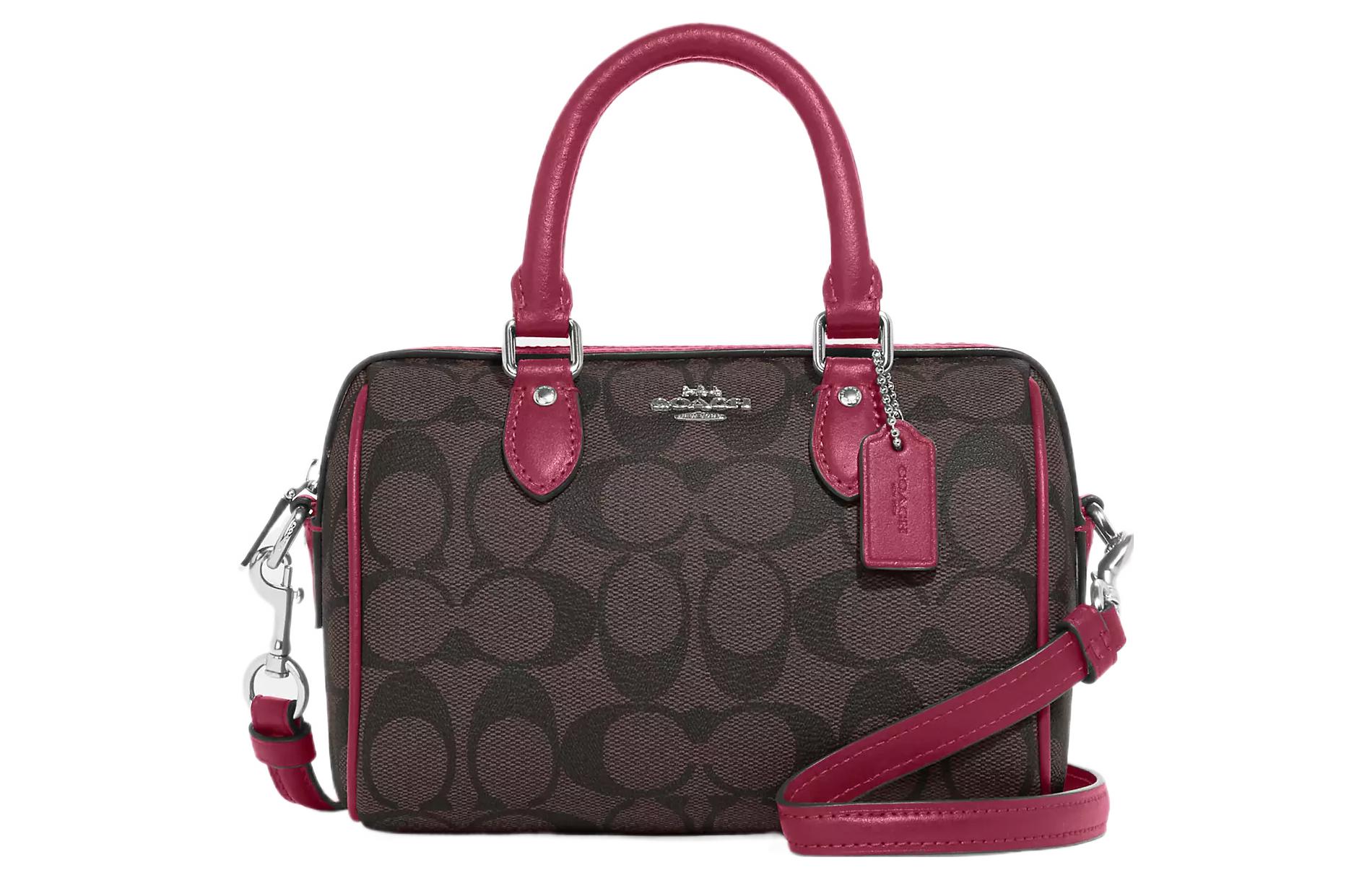 COACH Сумка через плечо мини женская из текстиля с гладкой кожей кофе и фиолетовый
COACH Сумка через плечо мини женская из текстиля с гладкой кожей кофе и фиолетовый