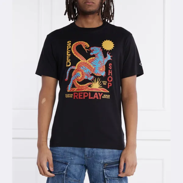 Футболка стандартного кроя Replay, черный
Футболка стандартного кроя Replay, черный