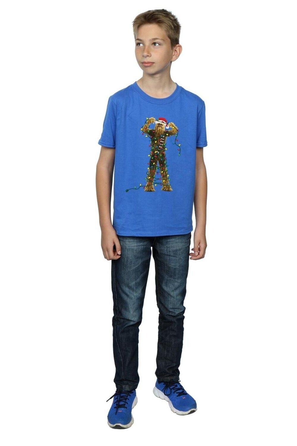 Футболка Чубакка с рождественскими огнями Star Wars, синий
Футболка Чубакка с рождественскими огнями Star Wars, синий