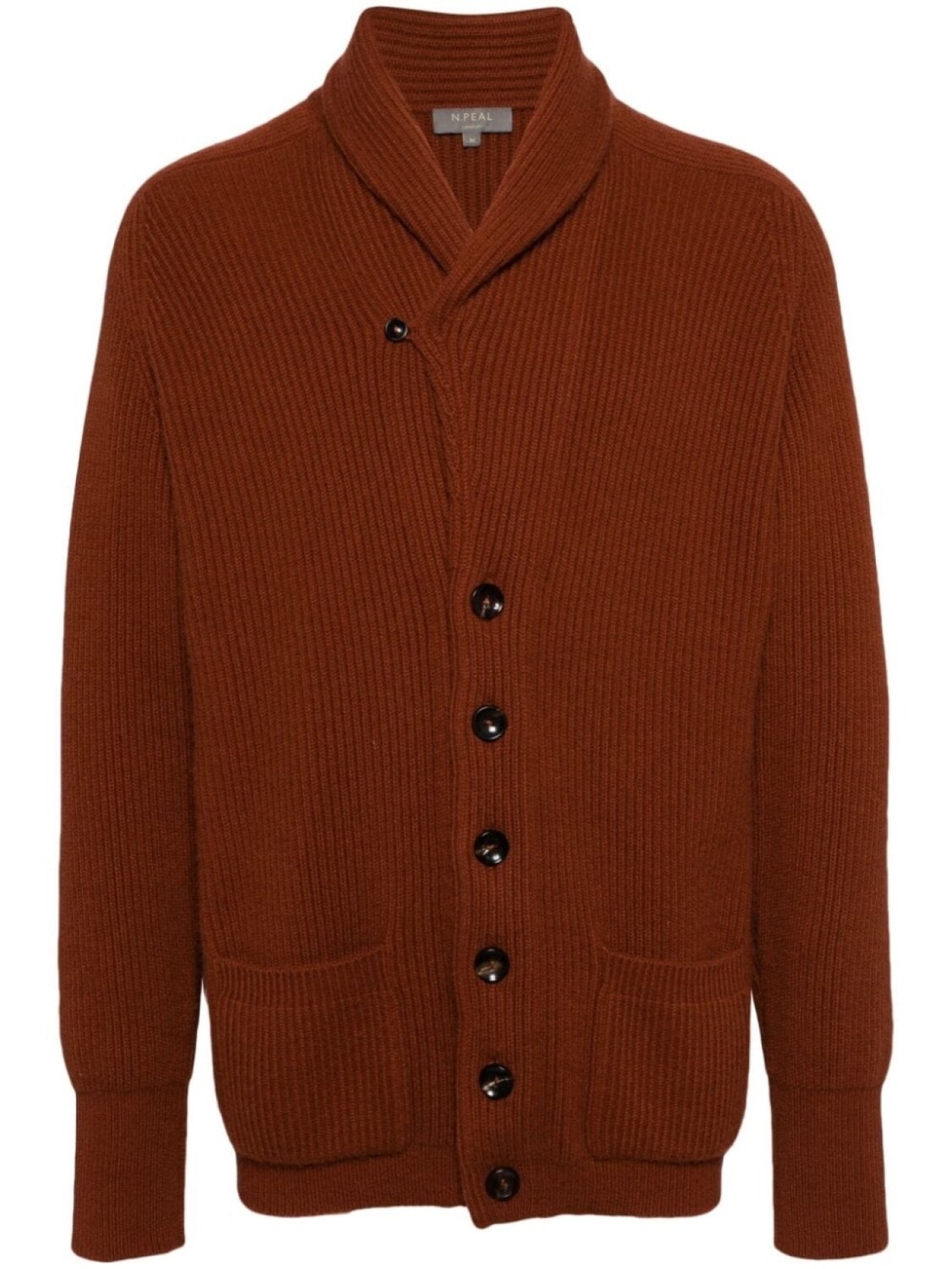 N.Peal кашемировый кардиган Garrick Shawl, оранжевый 
N.Peal кашемировый кардиган Garrick Shawl, оранжевый