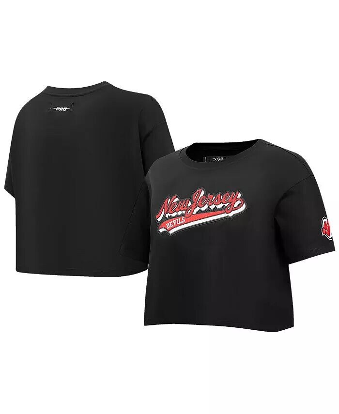 Черная женская укороченная футболка New Jersey Devils Boxy Script Tail Pro Standard, черный
Черная женская укороченная футболка New Jersey Devils Boxy Script Tail Pro Standard, черный