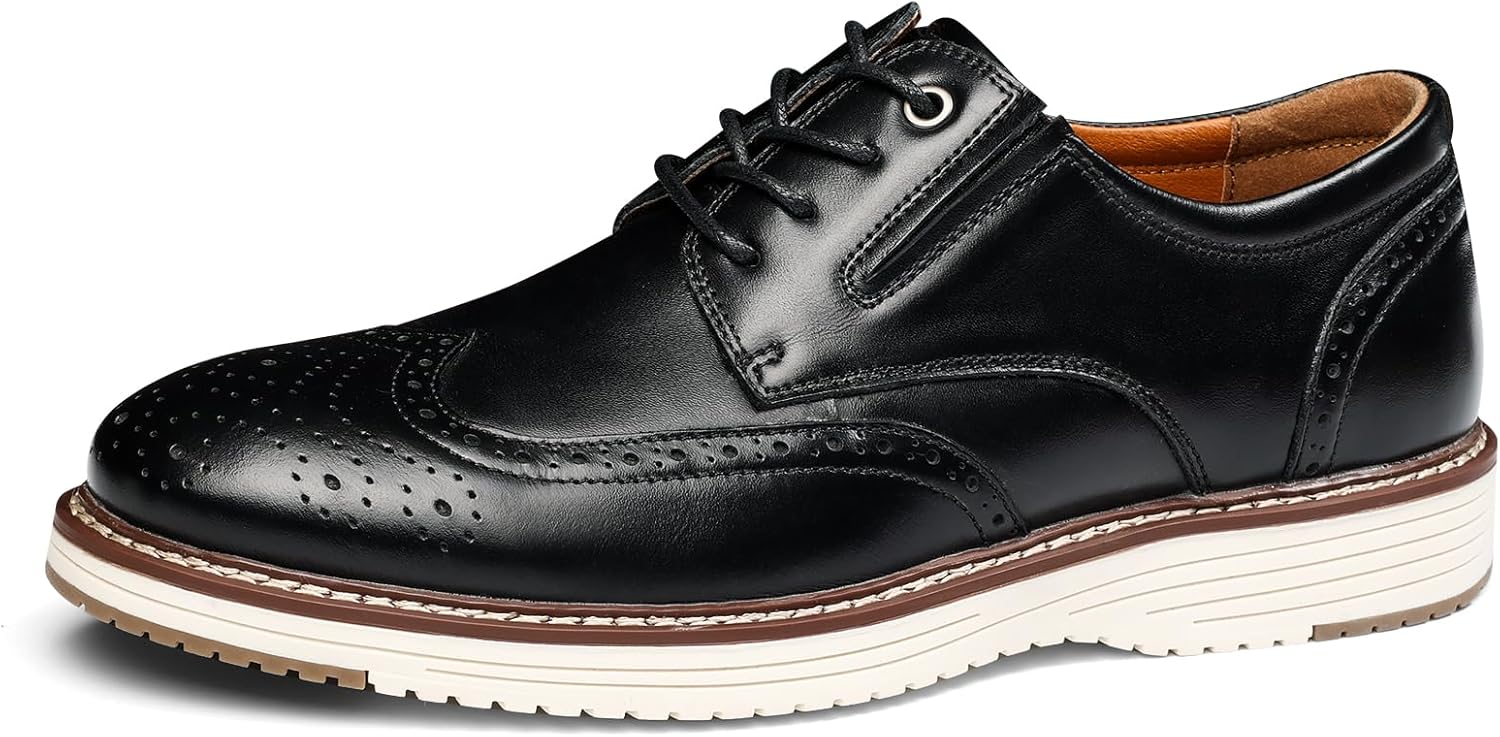 Мужские классические туфли Hantatop, повседневные оксфорды с перфорацией и поддержкой свода стопы из натуральной кожи, удобные и стильные классические кроссовки-дерби на шнуровке для деловых встреч, повседневной носки и свадеб, Black-wingtip Toe
Мужские классические туфли Hantatop, повседневные оксфорды с перфорацией и поддержкой свода стопы из натуральной кожи, удобные и стильные классические кроссовки-дерби на шнуровке для деловых встреч, повседневной носки и свадеб, Black-wingtip Toe