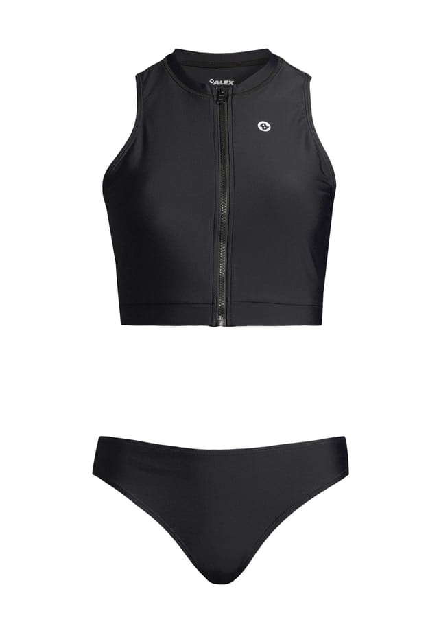 Укороченный бикини-топ с застежкой-молнией быстросохнущий Alex, черный
Укороченный бикини-топ с застежкой-молнией быстросохнущий Alex, черный