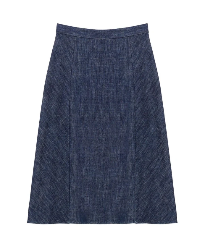 Расклешенная джинсовая юбка must have лета Ines De La Fressange Paris, синий
Расклешенная джинсовая юбка must have лета Ines De La Fressange Paris, синий