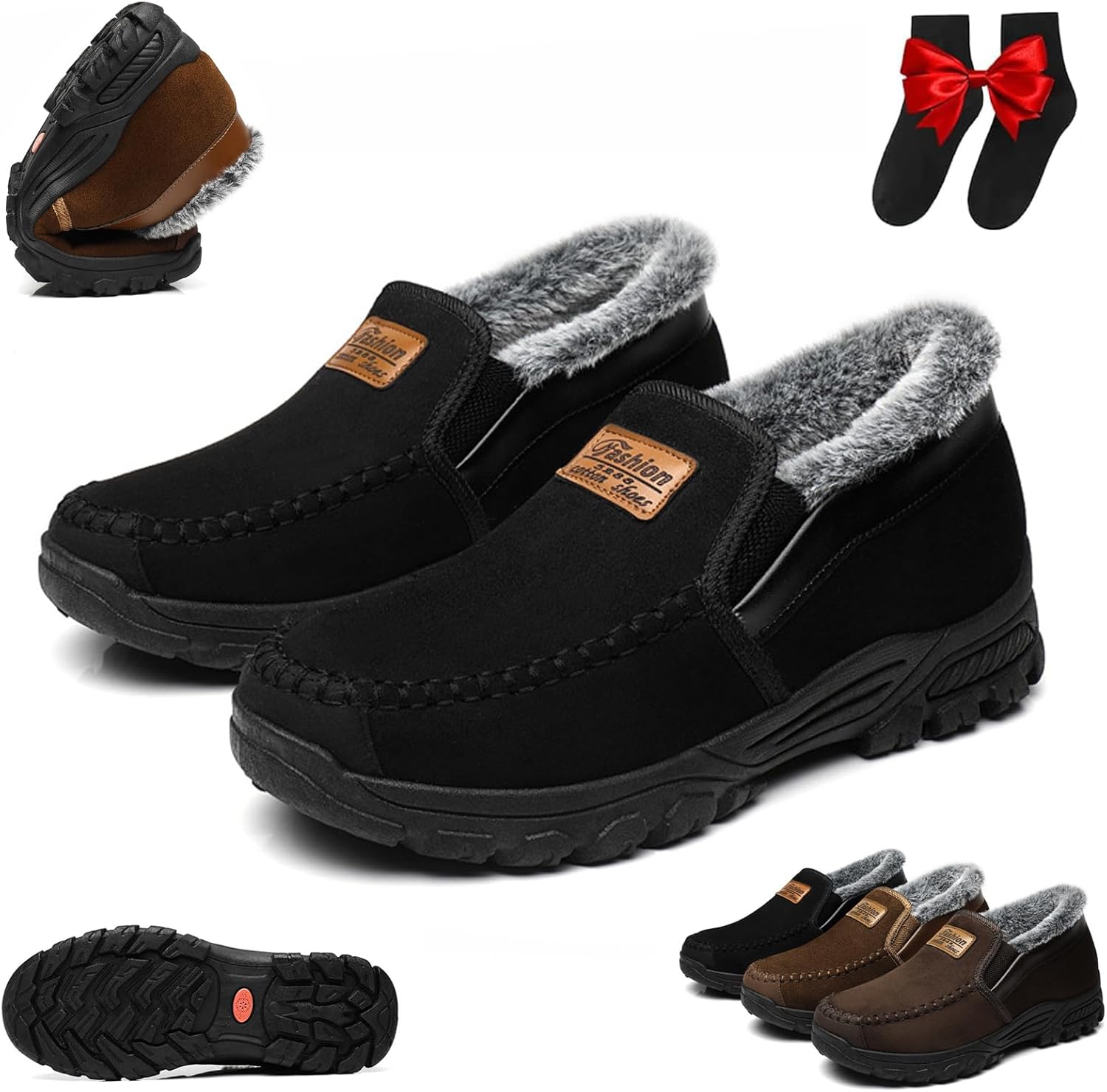 Мужские ортопедические теплые зимние ботинки на снегу, повседневные зимние лоферы на каждый день с меховой подкладкой, высокие до щиколотки, легкие, нескользящие, для пожилых людей Ghtrhsb, черный
Мужские ортопедические теплые зимние ботинки на снегу, повседневные зимние лоферы на каждый день с меховой подкладкой, высокие до щиколотки, легкие, нескользящие, для пожилых людей Ghtrhsb, черный