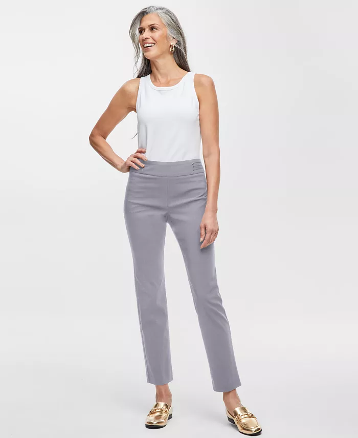 Женские брюки на резинке с шипами и заклепками, обычная и укороченная длина JM Collection, серый
Женские брюки на резинке с шипами и заклепками, обычная и укороченная длина JM Collection, серый