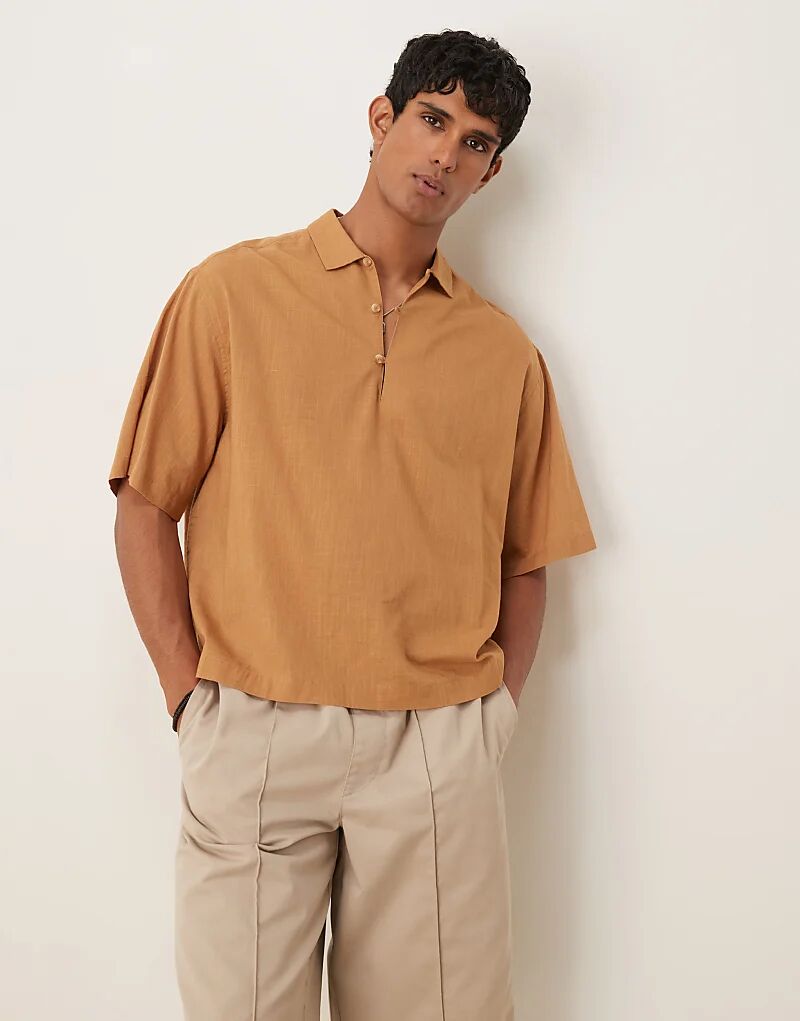 Рубашка свободного кроя ASOS DESIGN, свободно надеваемая через голову, светло-коричневого цвета
Рубашка свободного кроя ASOS DESIGN, свободно надеваемая через голову, светло-коричневого цвета